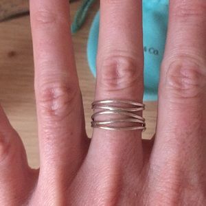 Wave Five Row Ring Tiffany Discount, 58 